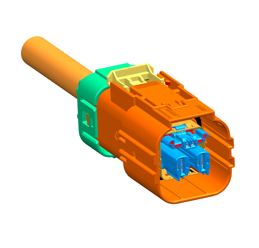 AK2 2W Female 水平阻燃 shunt HVIL Code A