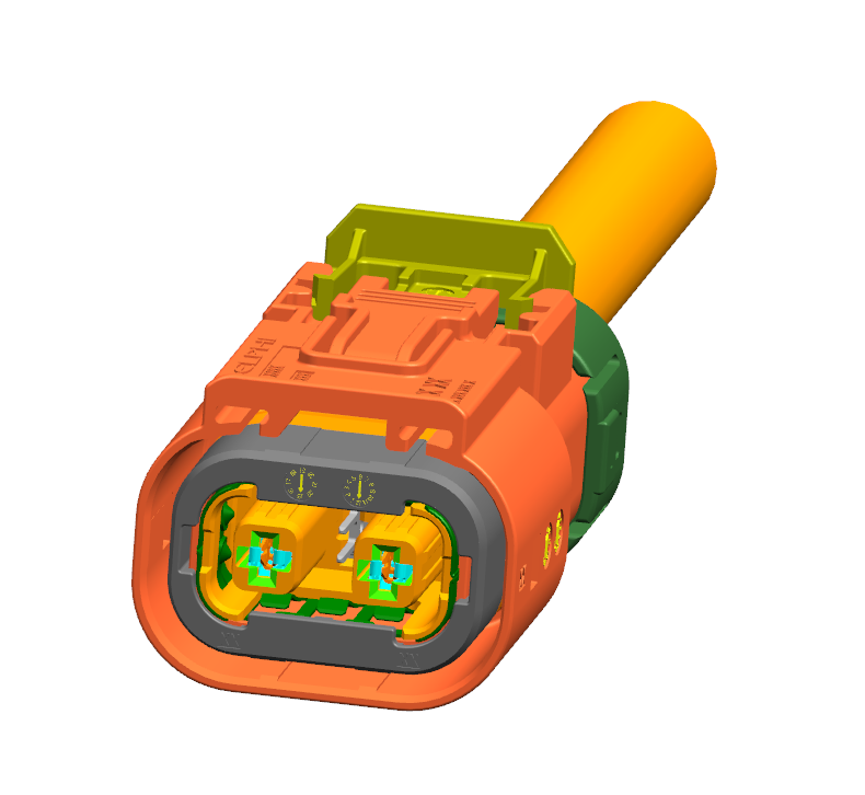 AK1 2W Female 水平阻燃 pass through HVIL Code D